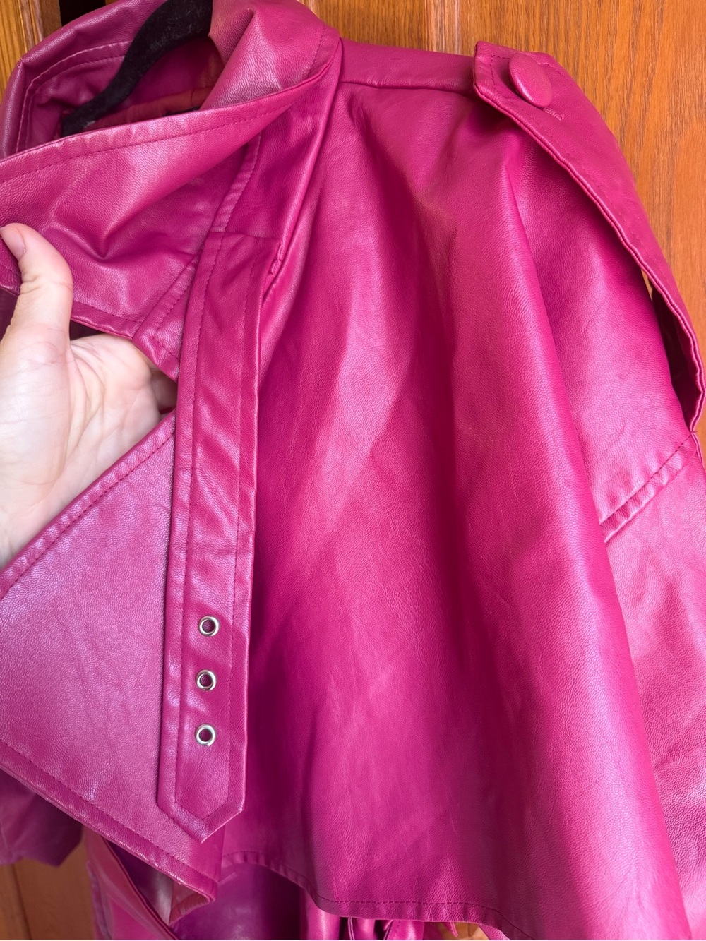 Nasty Gal Vibrant Magenta Trench Coat - Picture 3 of 7